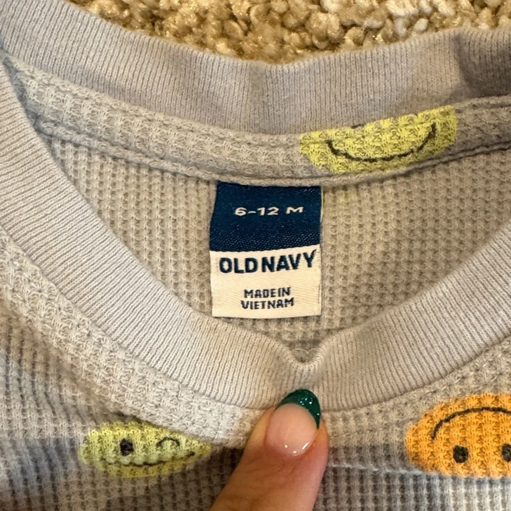 Old Navy Baby Smiley Set - Blue, Orange, Yellow Waffle